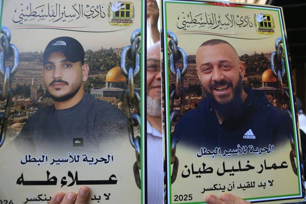 Palestinians rally in Nablus in solidarity with prisoners Palestinians take part in a solidarity demonstration in support of Palestinian prisoners in the West Bank city of Nablus on July 14, 2026. Participants waved Palestinian flags and carried placards calling for improved conditions for prisoners and the release of detainees amid continued tensions and protests related to the prisoners’ issue. Photo by Mohammed Nasser apaimages Nablus West Bank Palestinian Territory 140726_Nablus_MN_00(6) Copyright: xapaimagesxMohammedxNasserx xapaimagesx