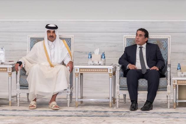 Qatar emir receives condolences at Lusail Palace Qatar s Emir Sheikh Tamim bin Hamad Al Thani receives delegations offering condolences following the death of former Emir Sheikh Hamad bin Khalifa Al Thani at Lusail Palace in Doha, Qatar, on July 14, 2026. The delegations included heads of state, official representatives, and senior officials paying their respects. Photo by Emiri Diwan Office apaimages Doha Doha Qatar 140726_Qatar_QPO_00(12) Copyright: xapaimagesxEmirixDiwanxOfficex xapaimagesx