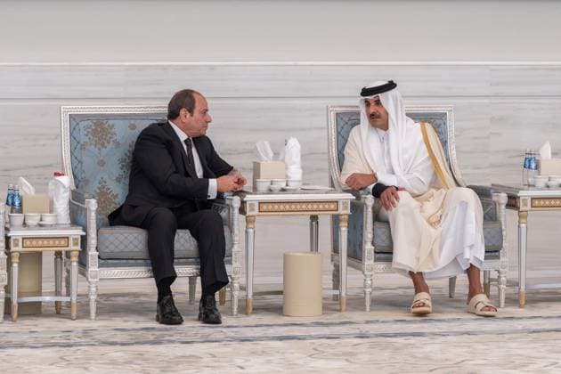 Qatar emir receives condolences at Lusail Palace Qatar s Emir Sheikh Tamim bin Hamad Al Thani receives delegations offering condolences following the death of former Emir Sheikh Hamad bin Khalifa Al Thani at Lusail Palace in Doha, Qatar, on July 14, 2026. The delegations included heads of state, official representatives, and senior officials paying their respects. Photo by Emiri Diwan Office apaimages Doha Doha Qatar 140726_Qatar_QPO_00(40) Copyright: xapaimagesxEmirixDiwanxOfficex xapaimagesx