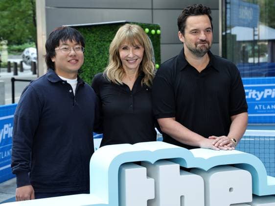 Aaron Chen, Mary Steenburgen Jake Johnson at a public appearance for THE DINK Photo Call for Apple TV, CityPickle at Hudson Yards, New York, NY, July 14, 2026. Photo By: Eli Winston Everett Collection THE DINK Photo Call for Apple TV PUBLICATIONXNOTxINxCANxCHNxFRAxITAxJPNxNORxPOLxRUSxESPxUKxUSA