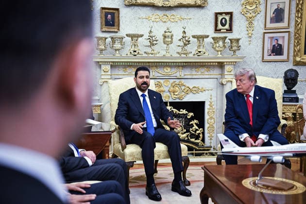 US President Donald Trump meets with Iraqi PM Ali al-Zaidi at the White House US President Donald Trump (R) speaks with Iraqi Prime Minister Ali al-Zaidi (L) during their meeting in the Oval Office of the White House in Washington, DC, USA, 14 July 2026. This is Ali al-Zaidi’s first foreign trip since he took office in May 2026. WASHINGTON DC United States  Copyright: xPool ABACAx