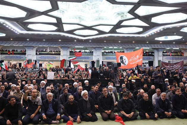 Memorial ceremony held in Tehran for former Iranian leader Khamenei TEHRAN, IRAN - JULY 14: (RESTRICTIONS: No Access Israel Media Persian Language TV Stations Outside Iran Strictly No Access BBC Persian VOA Persian Manoto TV Iran International TV) (----EDITORIAL USE ONLY MANDATORY CREDIT - IRANIAN PRESIDENCY HANDOUT - NO MARKETING NO ADVERTISING CAMPAIGNS - DISTRIBUTED AS A SERVICE TO CLIENTS----) People attend a memorial ceremony held for former Iranian leader Ali Khamenei who was killed in a U.S.-Israeli airstrike at Imam Khomeini Mosalla Mosque in Tehran, Iran, on July 14, 2026. Iranian Presidency Handout Anadolu Tehran Iran. Editorial use only. Please get in touch for any other usage.  Copyright: x2026xAnadoluxIranianxPresidencyx xHandoutx