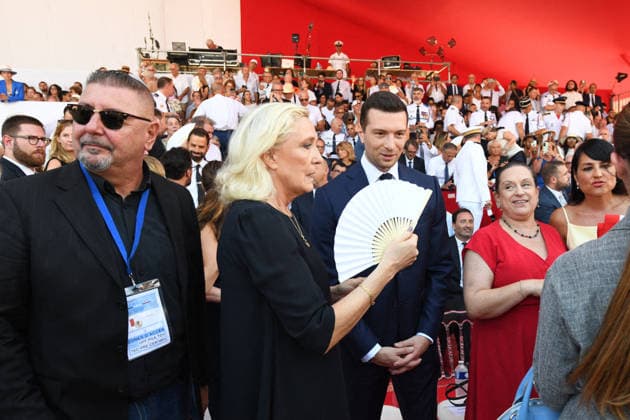 Commemoration of tenth anniversary of the Nice bombing Marine Le Pen and Jordan Bardella attend the ceremony to commemorate the tenth anniversary of the Nice truck-ramming attack on July 14, 2026 in Nice, France, which killed 86 people and injured 458 others on the Promenade des Anglais during the national holiday, marking the deadliest attack in Nice s history and the second deadliest in France under the Fifth Republic. Photo by Bruno Bebert Pool ABACAPRESS.COM Nice France  Copyright: xPool ABACAx