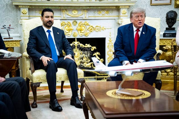 US President Donald Trump meets with Iraqi PM Ali al-Zaidi at the White House US President Donald Trump (R) during a meeting with Iraqi Prime Minister Ali al-Zaidi (L) in the Oval Office of the White House in Washington, DC, USA, 14 July 2026. This is Ali al-Zaidi’s first foreign trip since he took office in May 2026. WASHINGTON DC United States  Copyright: xPool ABACAx