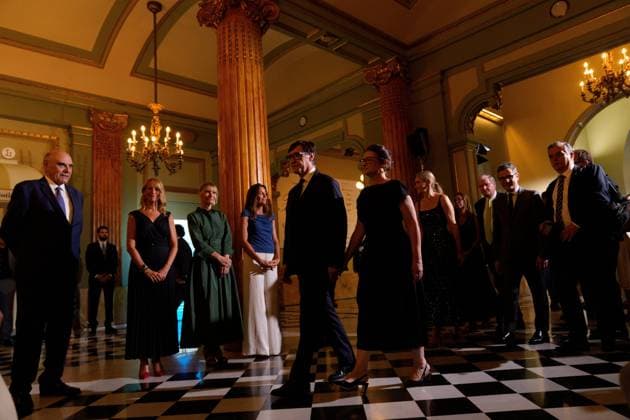 Spanish King Felipe VI and Queen Letizia with Princess of Asturias Leonor de Borbon and Princess Sofia de Borbon attending Princess of Girona Awards 2026 in Barcelona on Tuesday, 14 July 2026 Cordon Press 