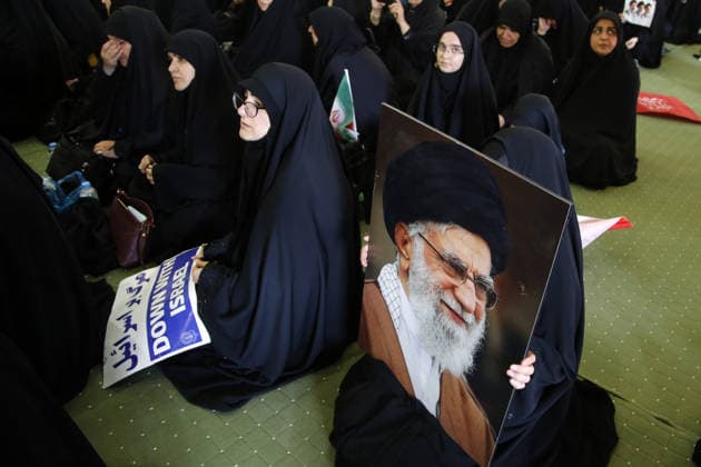 Memorial ceremony held in Tehran for former Iranian Leader Ali Khamenei TEHRAN, IRAN - JULY 14: (RESTRICTIONS: No Access Israel Media Persian Language TV Stations Outside Iran Strictly No Access BBC Persian VOA Persian Manoto TV Iran International TV) A memorial ceremony is held at the Imam Khomeini Mosalla Mosque for former Iranian leader Ali Khamenei, who lost their lives in a US-Israeli airstrike, with former Iranian President Mahmoud Ahmadinejad (not seen) attending the event, in Tehran, capital of Iran, on July 14, 2026. Fatemeh Bahrami Anadolu Tehran Iran. Editorial use only. Please get in touch for any other usage.  Copyright: x2026xAnadoluxFatemehxBahramix