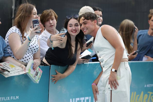 Heartstopper Forever world premiere, Cineworld London Leicester Square, London, UK, 14 July 2026 guest and Bradley Riches at the world premiere of Heartstopper Forever, Cineworld London Leicester Square, London, UK, 14 July 2026., Credit:Liam Daysh-Holmes Avalon United Kingdom, London  Copyright: xLiamxDaysh-Holmesx xAvalonx 1116538745