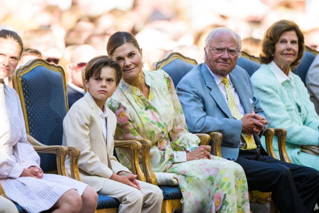 260714 Prins Oscar, kronprinsessan Victoria och kung Carl Gustaf under utdelningen av Victoriapriset den 14 juli 2026 i Borgholm. *** July 14, 2026: Prince Oscar, Crown Princess Victoria, and King Carl Gustaf at the Victoria Prize award ceremony on July 14, 2026, in Borgholm  Copyright: SUVADxMRKONJIC 1079980456st