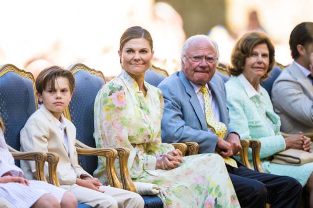 260714 Prins Oscar, kronprinsessan Victoria, kung Carl Gustaf och drottning Silvia under utdelningen av Victoriapriset den 14 juli 2026 i Borgholm. *** July 14, 2026: Prince Oscar, Crown Princess Victoria, King Carl Gustaf, and Queen Silvia at the Victoria Prize award ceremony on July 14, 2026, in Borgholm  Copyright: SUVADxMRKONJIC 1079980826st