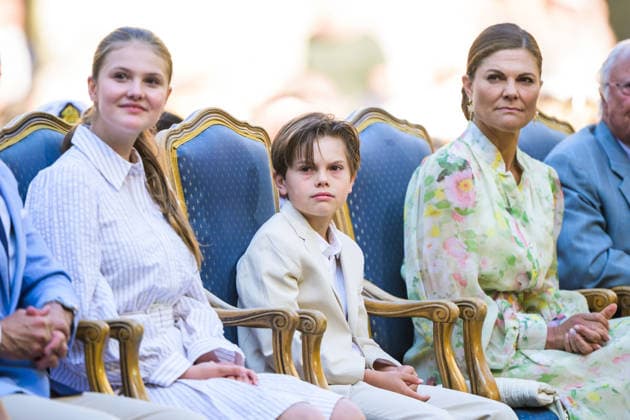 260714 Prinsessan Estelle, prins Oscar och kronprinsessan Victoria under utdelningen av Victoriapriset den 14 juli 2026 i Borgholm. *** July 14, 2026: Princess Estelle, Prince Oscar, and Crown Princess Victoria at the Victoria Prize award ceremony on July 14, 2026, in Borgholm  Copyright: SUVADxMRKONJIC 1079984368st