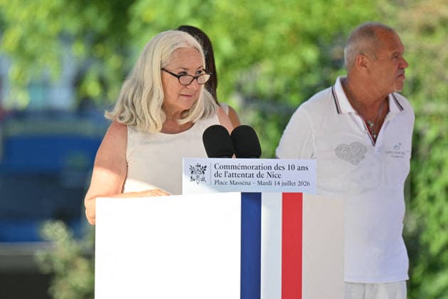 Speakers at the ceremony commemorating the tenth anniversary of the Nice attack on July 14, 2026. The attack on July 14, 2016, in Nice was an Islamist-inspired terrorist mass killing, involving a truck ramming into crowds, which took place 8 months after the attacks of November 13, 2015. It occurred on the evening of Bastille Day, on the Promenade des Anglais. The attack killed 86 people, injured 458,² and targeted adults, children, and infants alike.³ It ended when the terrorist was shot and killed by police. It is the deadliest attack in the history of Nice,4 and the second deadliest in France under the Fifth Republic. Bruno Bebert Bestimage Ceremony to commemorate the tenth anniversary of the Nice bombing on July 14, 2026. The attack of  Copyright: xBrunoxBebertx xBestimagexBrunoxBebertx xBestimagex