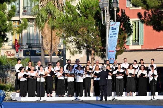 Illustration from the ceremony commemorating the tenth anniversary of the Nice attack on July 14, 2026. The July 14, 2016, attack in Nice was an Islamist-inspired terrorist mass killing, involving a truck ramming into crowds, which took place 8 months after the attacks of November 13, 2015. It occurred on the evening of Bastille Day, on the Promenade des Anglais. The attack killed 86 people, injured 458,² and targeted adults, children, and infants alike.³ It ended when the terrorist was shot and killed by police. It is the deadliest attack in the history of Nice,4 and the second deadliest in France under the Fifth Republic. Bruno Bebert Bestimage Ceremony to commemorate the tenth anniversary of the Nice bombing on July 14, 2026. The attack  Copyright: xBrunoxBebertx xBestimagexBrunoxBebertx xBestimagex