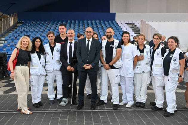 Laurent Nunez, Minister of the Interior, at the ceremony commemorating the tenth anniversary of the Nice attack on July 14, 2026. The July 14, 2016, attack in Nice was an Islamist-inspired terrorist mass killing, involving a truck ramming into the crowd, which took place 8 months after the attacks of November 13, 2015. It occurred on the evening of Bastille Day, on the Promenade des Anglais. The attack killed 86 people, injured 458,² and targeted adults, children, and infants alike.³ It ended when the terrorist was shot dead by police. It is the deadliest attack in the history of Nice,4 and the second deadliest in France under the Fifth Republic. Bruno Bebert Bestimage Ceremony to commemorate the tenth anniversary of the Nice bombing on Ju  Copyright: xBrunoxBebertx xBestimagexBrunoxBebertx xBestimagex