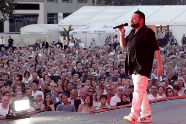 14.07.2026, Alphaville, Sänger Marian Gold, im Konzert live beim Classic open Air 2026, in Berlin, Gendarmenmarkt, Berlin Deutschland, Germany *** July 14, 2026, Alphaville, singer Marian Gold, live in concert at Classic Open Air 2026, in Berlin, Gendarmenmarkt, Berlin, Germany