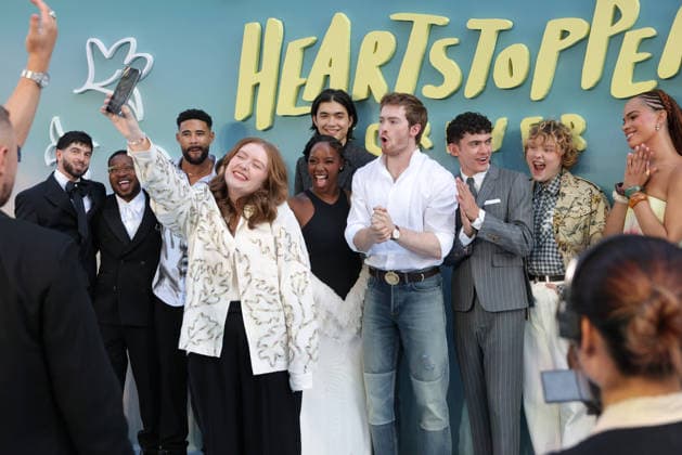 Heartstopper Forever world premiere, Cineworld London Leicester Square, London, UK, 14 July 2026 Nima Taleghani, Fisayo Akinade, Darragh Hand, guest, Corinna Brown, William Gao, Kit Connor, Skandar Keynes, guest and Yasmin Finney at the world premiere of Heartstopper Forever, Cineworld London Leicester Square, London, UK, 14 July 2026., Credit:Liam Daysh-Holmes Avalon United Kingdom, London  Copyright: xLiamxDaysh-Holmesx xAvalonx 1116541499