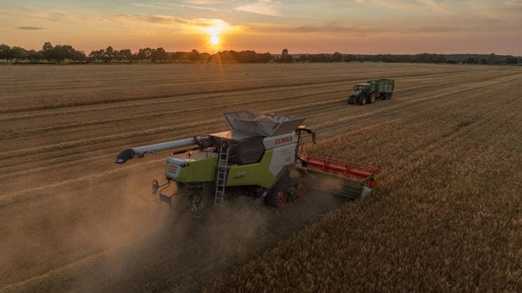 2026.07.14 Auf einem Feld bei Pasewalk wird Roggen geerntet Pasewalk Mecklenburg-Vorpommern Deutschland *** July 14, 2026: Rye is being harvested in a field near Pasewalk, Pasewalk, Mecklenburg-Western Pomerania, Germany