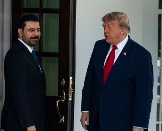 July 14, 2026, Washington, District Of Columbia, USA: United States President Donald J Trump greets Prime Minister of the Republic of Iraq Ali al-Zaidi at the White House in Washington, DC, USA, on July 14 2026 Washington USA  - ZUMAs152 20260714_faa_s152_036 Copyright: xAndrewxThomasx