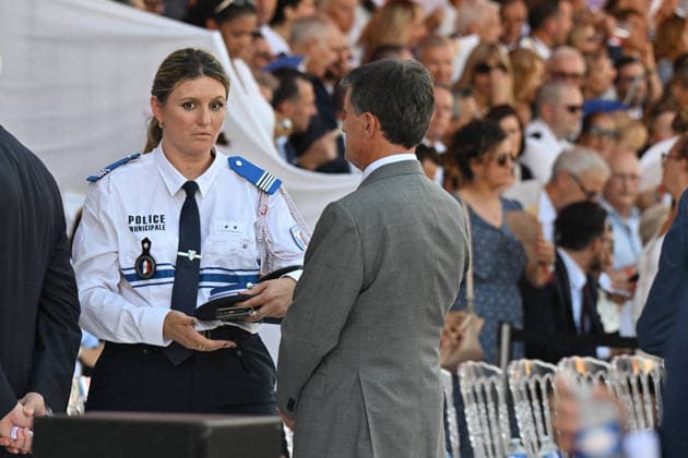 Pool Bestimage - Commemoration of tenth anniversary of the Nice bombing Sandra Bertin and Manuel Valls attend the ceremony to commemorate the tenth anniversary of the Nice bombing on July 14, 2026, which was a terrorist mass killing of Islamist inspiration with a truck-ramming attack on the evening of the national holiday on the Promenade des Anglais, killing 86 people and injuring 458, including adults, children and infants, and ending when the terrorist was shot by the police, marking the deadliest attack in the history of Nice and the second deadliest in France under the Fifth Republic. Photo by Bruno Bebert Pool ABACAPRESS.COM Nice France  Copyright: xPool ABACAx