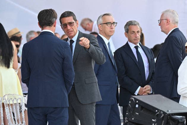 Pool Bestimage - Commemoration of tenth anniversary of the Nice bombing Nicolas Sarkozy attends the ceremony to commemorate the tenth anniversary of the Nice bombing on July 14, 2026, which was a terrorist mass killing of Islamist inspiration with a truck-ramming attack on the evening of the national holiday on the Promenade des Anglais, killing 86 people and injuring 458, including adults, children and infants, and ending when the terrorist was shot by the police, marking the deadliest attack in the history of Nice and the second deadliest in France under the Fifth Republic. Photo by Bruno Bebert Pool ABACAPRESS.COM Nice France  Copyright: xPool ABACAx