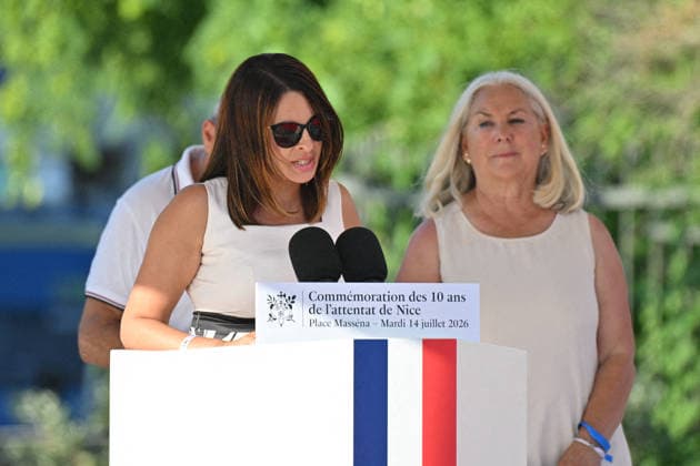 Pool Bestimage - Commemoration of tenth anniversary of the Nice bombing Participants attend the ceremony to commemorate the tenth anniversary of the Nice bombing on July 14, 2026, which killed 86 people and injured 458, targeting adults, children and infants, during the Islamist-inspired truck-ramming attack on the Promenade des Anglais, the deadliest in Nice s history and second deadliest in France under the Fifth Republic. Photo by Bruno Bebert Pool ABACAPRESS.COM Nice France  Copyright: xPool ABACAx