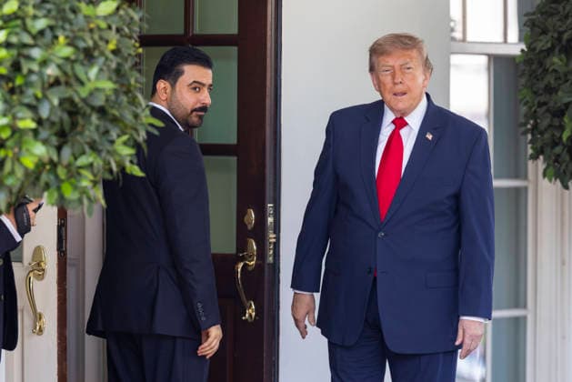 July 14, 2026, Washington, District Of Columbia, USA: US President Donald Trump greets Iraqi Prime Minister Ali al-Zaidi outside the West Wing of the White House in Washington, DC, USA, 14 July 2026. This is Ali al-Zaidi™s first foreign trip since he took office in May 2026 Washington USA  - ZUMAs152 20260714_faa_s152_051 Copyright: xJimxLoScalzox-xPoolxviaxCNPx