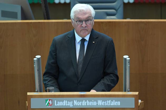 Gedenkstunde Hochwasserkatastrophe am 14.07.2026 im Landtag Nordrhein-Westfalen in Düsseldorf Frank-Walter Steinmeier ( Bundespräsident ) während der Gedenkstunde im Landtag Nordrhein-Westfalen. *** Memorial service for the flood disaster on July 14, 2026, at the State Parliament of North Rhine-Westphalia in Düsseldorf; Frank-Walter Steinmeier, Federal President, during the memorial service at the State Parliament of North Rhine-Westphalia xRx