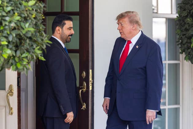 July 14, 2026, Washington, District Of Columbia, USA: US President Donald Trump greets Iraqi Prime Minister Ali al-Zaidi outside the West Wing of the White House in Washington, DC, USA, 14 July 2026. This is Ali al-Zaidi™s first foreign trip since he took office in May 2026 Washington USA - ZUMAs152 20260714_faa_s152_037 Copyright: xJimxLoScalzox-xPoolxviaxCNPx