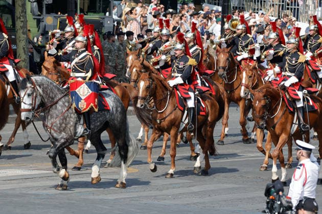 (260714) -- PARIS, July 14, 2026 -- Participants attend the annual Bastille Day military parade in Paris, France, on July 14, 2026. (Photo by Henri Szwarc Xinhua) FRANCE-PARIS-BASTILLE DAY-PARADE HengxLi¡¤shiwaci 