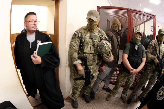 RECORD DATE NOT STATED Judge Roman Novak of the Pecherskyi District Court enters the courtroom for a hearing on a preventive measure for former Security Service of Ukraine (SBU) officer Vitalii Zhykovych, one of two suspects in the murder case of Anastasiia Berezovska, Kyiv, Ukraine, on July 9, 2026. The court remanded the suspect in custody for 60 days without the right to post bail. Two people have been detained in connection with the murder investigation: former law enforcement officer Vitalii Zhykovych and serving Defence Intelligence of Ukraine (HUR) officer Vladyslav Reut. Thirty-nine-year-old Ukrainian citizen Anastasiia Berezovska had been placed on an international wanted list in connection with an alleged attempt to arrange the killing of the family of  Copyright: xPavloxBahmutx