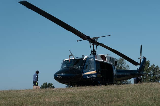 July 14, 2026, Washington, Dc, United States: Mechanics work on a helicopter from the US Air ForceÃ¢â‚¬â ¢s 1st Helicopter Squadron after it made a precautionary landing on an underground reservoir in Northwest Washington, D.C. on July 14, 2026. Washington United States  - ZUMAl312 20260714_znp_l312_009 Copyright: xAndrewxLeydenx