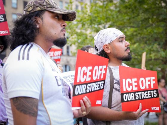 New York, NY July 14: Incoming U.S. Representative Brad Lander joins demonstrators at Foley Square in Lower Manhattan during a rally protesting two fatal shootings involving U.S. Immigration and Customs Enforcement (ICE) agents earlier this week on July 14, 2026. Credit: AdMedia USA  - ZUMAa123 20260714_zaa_a123_004 Copyright: xXavierxDiazx
