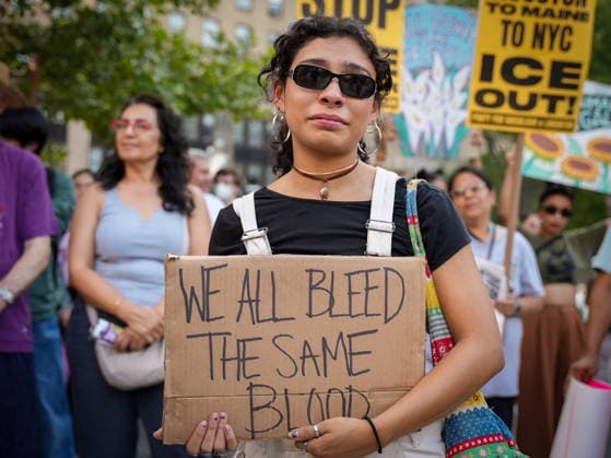 New York, NY July 14: Incoming U.S. Representative Brad Lander joins demonstrators at Foley Square in Lower Manhattan during a rally protesting two fatal shootings involving U.S. Immigration and Customs Enforcement (ICE) agents earlier this week on July 14, 2026. Credit: AdMedia USA - ZUMAa123 20260714_zaa_a123_006 Copyright: xXavierxDiazx