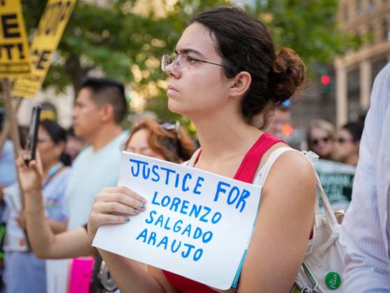 New York, NY July 14: Incoming U.S. Representative Brad Lander joins demonstrators at Foley Square in Lower Manhattan during a rally protesting two fatal shootings involving U.S. Immigration and Customs Enforcement (ICE) agents earlier this week on July 14, 2026. Credit: AdMedia USA  - ZUMAa123 20260714_zaa_a123_028 Copyright: xXavierxDiazx