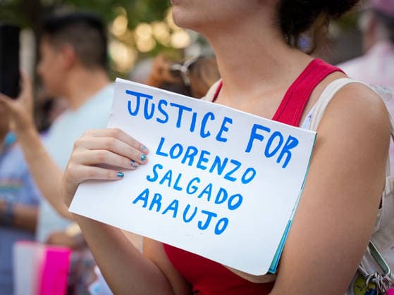 New York, NY July 14: Incoming U.S. Representative Brad Lander joins demonstrators at Foley Square in Lower Manhattan during a rally protesting two fatal shootings involving U.S. Immigration and Customs Enforcement (ICE) agents earlier this week on July 14, 2026. Credit: AdMedia USA - ZUMAa123 20260714_zaa_a123_014 Copyright: xXavierxDiazx