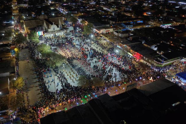 La Tirana, July 14, 2026 Thousands of people—including the faithful, dancers, musicians, and pilgrims—celebrate and fulfill their vows at the Festival of La Tirana in honor of the Virgin of Carmen, Queen of Tamarugal and patron saint of Chile. Alex Diaz Aton Chile, La Tirana, Chile Aton 1172610  Copyright: ALEXxDIAZ ATONxCHILE