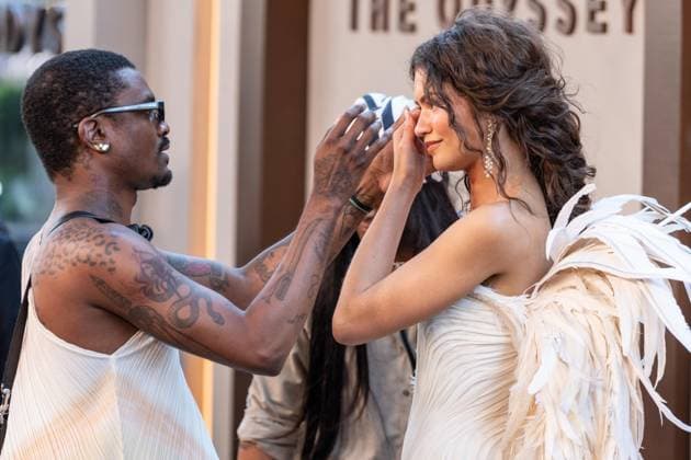 July 14, 2026, Bronx, New York, USA: Zandaya wearing dress by Matieres Fecales and jewelry by Chopard attends premiere of The Odyssey at AMC Lincoln Square in New York, NY on July 14, 2026. Bronx USA  - ZUMAr339 20260714_znp_r339_001 Copyright: xLevxRadinx