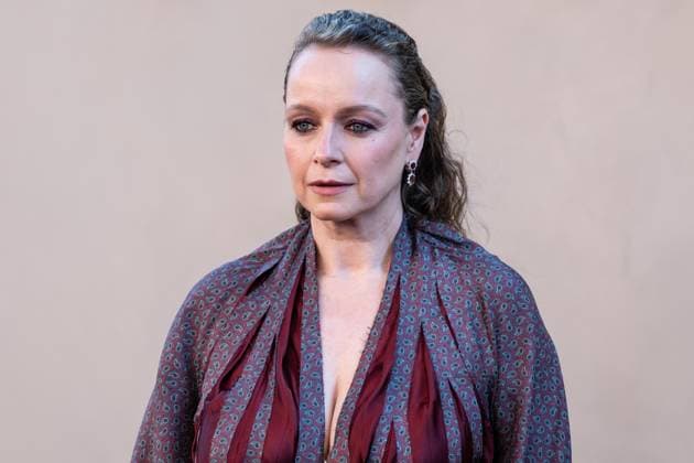 July 14, 2026, Bronx, New York, USA: Samantha Morton wearing dress by Maison Margiela attends premiere of The Odyssey at AMC Lincoln Square in New York, NY on July 14, 2026. Bronx USA  - ZUMAr339 20260714_znp_r339_015 Copyright: xLevxRadinx