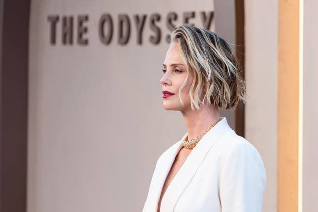 July 14, 2026, Bronx, New York, USA: Charlize Theron wearing dress by Dior and jewelry by Tiffany attends premiere of The Odyssey at AMC Lincoln Square in New York, NY on July 14, 2026. Bronx USA  - ZUMAr339 20260714_znp_r339_056 Copyright: xLevxRadinx