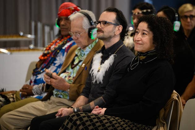 RAPA NUI ANCESTORS RETURN, Chile Ambassador to Australia Beatriz de la Fuente Fuentes (right) watches on during a ceremony to formally return 17 Rapa Nui ancestors and a sample of human hair to Te Mau Hatu o Rapa Nui (Easter Island) representatives at the Australian Museum, in Sydney, Wednesday, July 15, 2026. ( NO ARCHIVING SYDNEY NEW SOUTH WALES AUSTRALIA  Copyright: xDANxHIMBRECHTSx 20260715164015973127