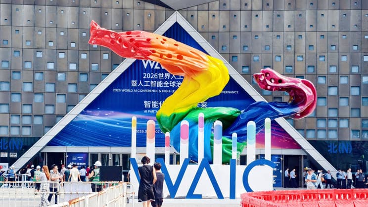 SHANGHAI, CHINA - JULY 14: Preparations are underway ahead of the 2026 World Artificial Intelligence Conference and High-Level Meeting on Global AI Governance on July 14, 2026 in Shanghai, China. China will host the 2026 World AI Conference (WAIC) and High-Level Meeting on Global AI Governance in Shanghai from July 17 to 20, through which China will promote cooperation in global AI development.  Copyright: xVCGx 111654354537