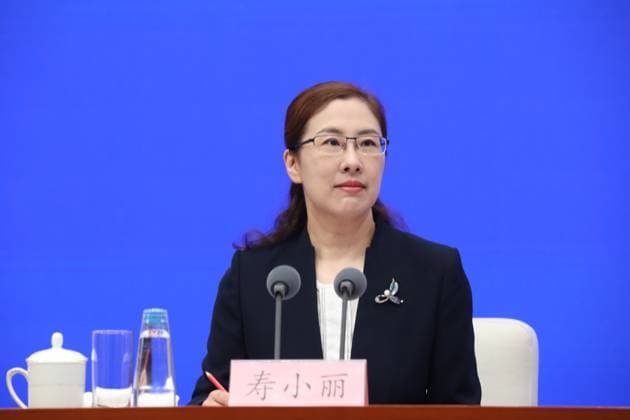 BEIJING, CHINA - JULY 15: Shou Xiaoli, director general of the Press Bureau of the State Council Information Office (SCIO) and spokesperson of the SCIO, attends a press conference held by the State Council Information Office (SCIO) on China s economic performance in H1 2026 on July 15, 2026 in Beijing, China.  Copyright: xVCGx 111654402448