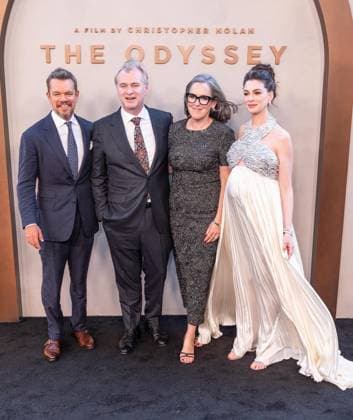 July 14, 2026, Bronx, New York, USA: Matt Damon, Christopher Nolan, Emma Thomas and Anne Hathaway attend premiere of The Odyssey at AMC Lincoln Square in New York, NY on July 14, 2026. Bronx USA - ZUMAr339 20260714_znp_r339_176 Copyright: xLevxRadinx