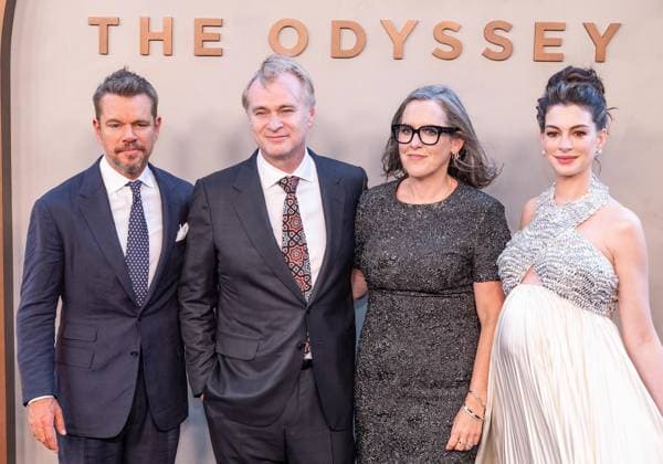 July 14, 2026, Bronx, New York, USA: Matt Damon, Christopher Nolan, Emma Thomas and Anne Hathaway attend premiere of The Odyssey at AMC Lincoln Square in New York, NY on July 14, 2026. Bronx USA - ZUMAr339 20260714_znp_r339_179 Copyright: xLevxRadinx