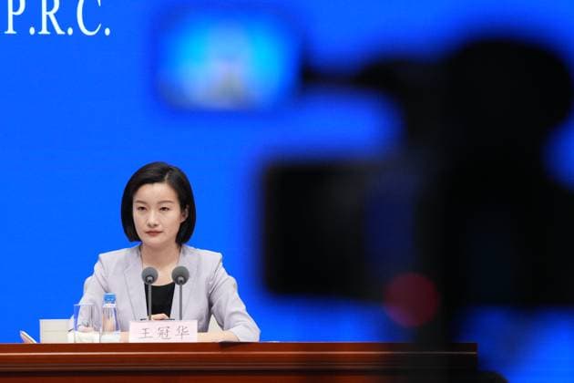 BEIJING, CHINA - JULY 15: Wang Guanhua, spokesperson for the National Bureau of Statistics (NBS), attends a press conference held by the State Council Information Office (SCIO) on China s economic performance in H1 2026 on July 15, 2026 in Beijing, China.  Copyright: xVCGx 111654403010