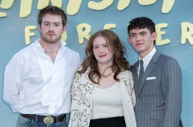 Kit Connor, Alice Oseman and Joe Locke attends Heartstopper Forever - World Premiere at Cineworld Leicester Square in London, England. UK. Tuesday 14th July 2026. Copyright: xJamesxWarrenx HEARTSTOPPER FOREVER - WORLD PREMIERE9