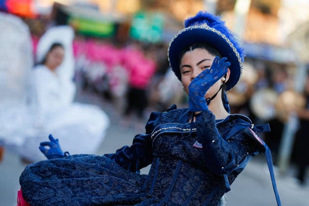 July 14, 2026, La Tirana, Chile: A woman dances in a figurine costume in a devil s dance. In the town of La Tirana, located 78 km from the city of Iquique, in northern Chile, the traditional and massive religious festival for La Virgen del Carmen del Tamarugal was held. Where approximately 500 thousand pilgrims arrived to enjoy this religious festival, where thousands of faithful danced to the chinita with their colorful costumes. This tradition in the town of La Tirana makes it the most popular religious festival in Chile, where this year 100 years are commemorated since the Church crowned the Virgen del Carmen as patron saint of Chile. La Tirana Chile - ZUMAs197 20260714_aaa_s197_148 Copyright: xSebastianxNancox