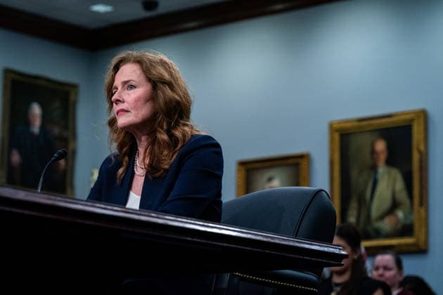 July 14, 2026, Washington, District Of Columbia, USA: Associate Justice of the Supreme Court Amy Coney Barrett testifies before the US House Committee on Appropriations in Washington, DC, USA, on Tuesday, July 14, 2026 Washington USA  - ZUMAs152 20260714_faa_s152_117 Copyright: xEmilyxAlffx