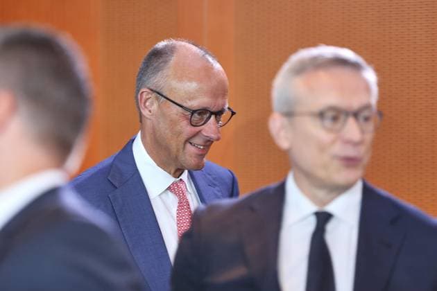 Berlin, Deutschland, 15.07.2026: Bundeskanzleramt: 52. Kabinettssitzung: Bundeskanzler Friedrich Merz (CDU) und Bundesminister für Digitales und Staatsmodernisierung Karsten Wildberger (CDU) *** Berlin, Germany, July 15, 2026 Federal Chancellery 52 Cabinet Meeting Federal Chancellor Friedrich Merz (CDU) and Federal Minister for Digital Affairs and State Modernization Karsten Wildberger (CDU) Copyright: xdtsxNachrichtenagenturx dts_127662