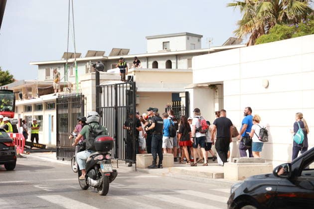 Pedro Sánchez attends the demolition ceremony for the Gibraltar Border Fence; free, unchecked passage on the official day of the Gibraltar Border Fence’s demolition. July 15, 2026, in La Línea de la Concepción, Cádiz, Andalusia, Spain July 15, 2026 Rocí La Línea de la Concepción, Cádiz La Línea de la Concepción, Cádiz Spain  Copyright: xRocioxRuzx 7665443