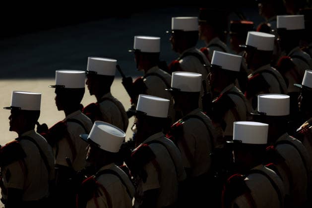 French National Day Celebration - Calvi French National Day celebration in Calvi, Corsica, France on July 14, 2026, in the presence of the city s mayor, Ange Santini, and numerous members of the 2nd Foreign Parachute Regiment of Calvi, who paraded on Boulevard Wilson in front of hundreds of spectators after a moment of reflection and the awarding of decorations in front of the war memorial. Photo by Shootpix ABACAPRESS.COM Calvi Corsica France  Copyright: xShootpix ABACAx